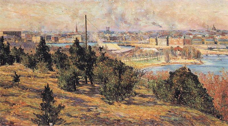 Karl Nordstrom View of Stockholm from Skansen oil painting image